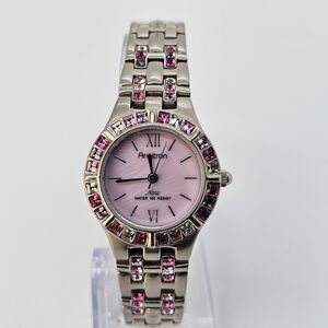 Armitron Now 27MM Women's Watch Pink Dial Pink Gray Bezel 6.75" New Battery